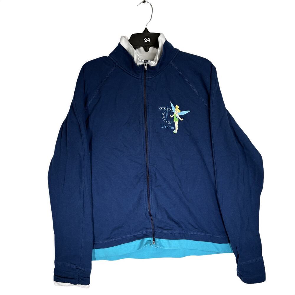 Disney Tinker Bell Dream Navy Full Zip Jacket 3XL